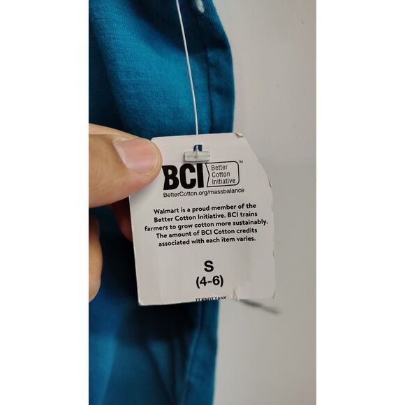 NWT Time And Tru Women's Blue Small Sleeveless Tank Top - Picture 5 of 8